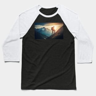 Silhouette of a hiker Baseball T-Shirt